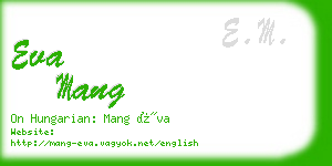 eva mang business card
